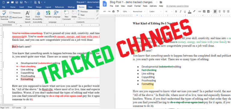 Tracked Changes: Resolving Edits in Google Docs
